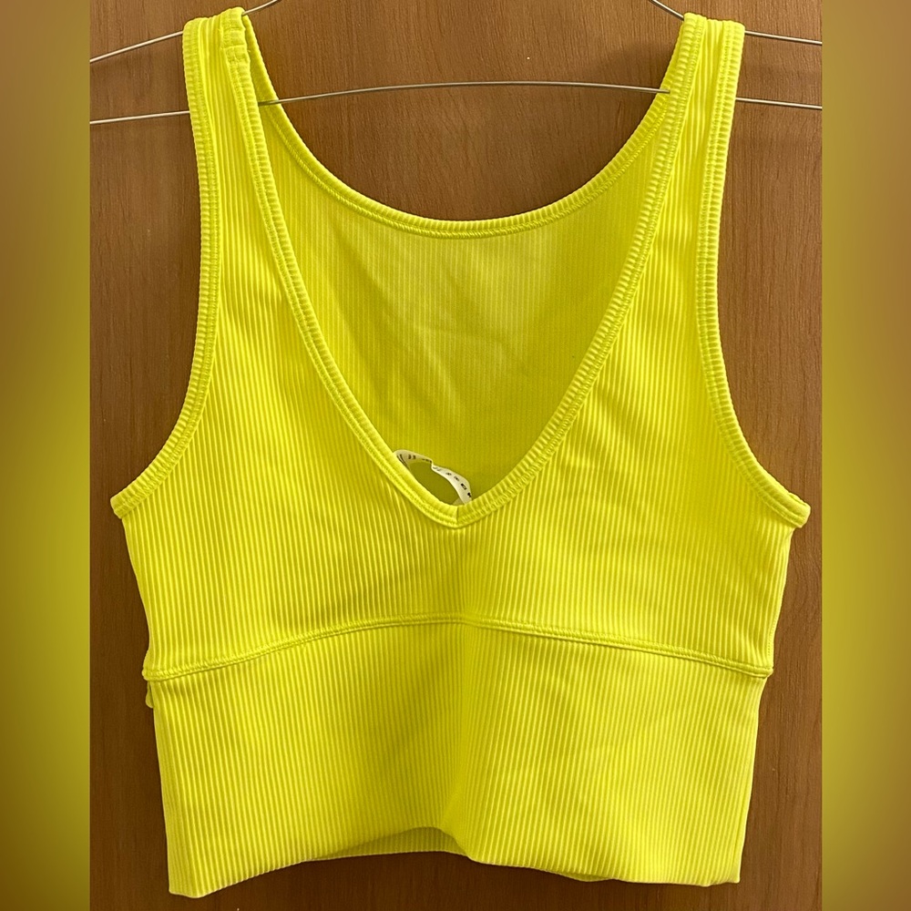 Lululemon Power Pivot Ribbed Tank Top [Sz 4] | Electric Lemon